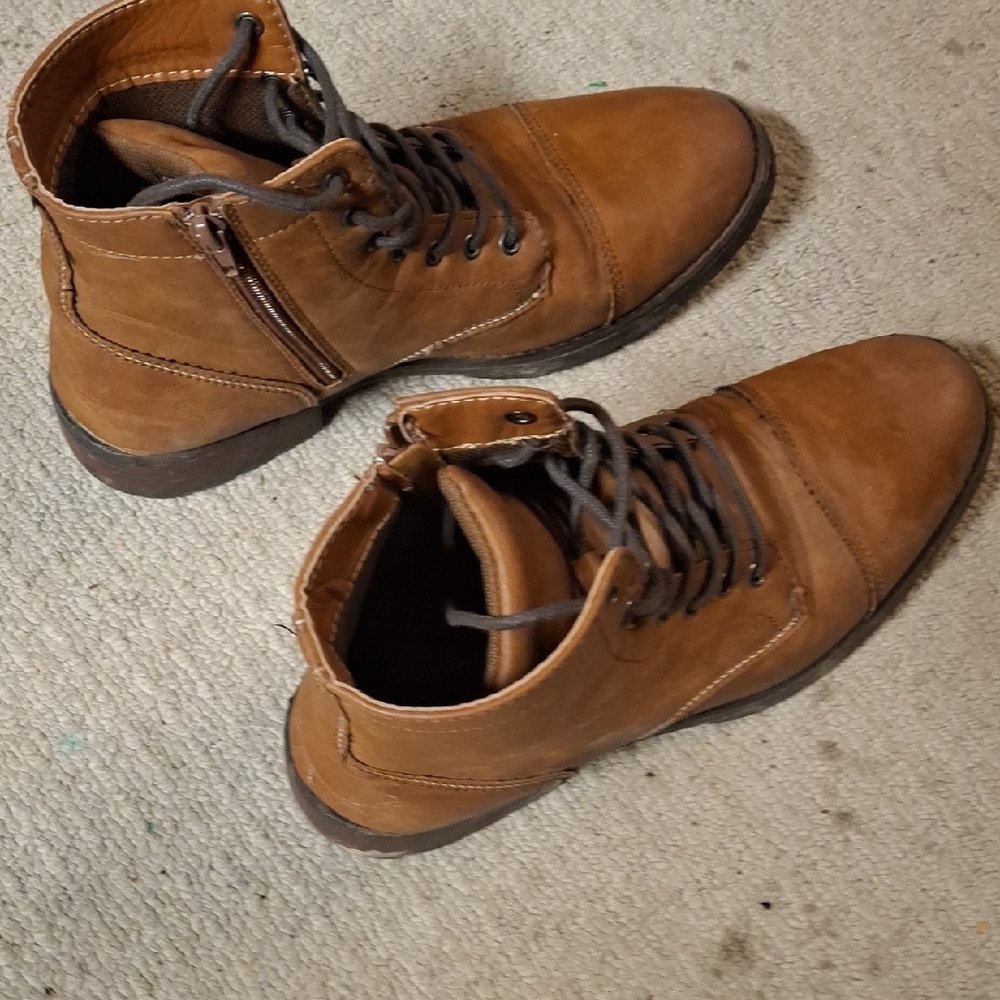 Falls Creek Men's Tan Leather Boots